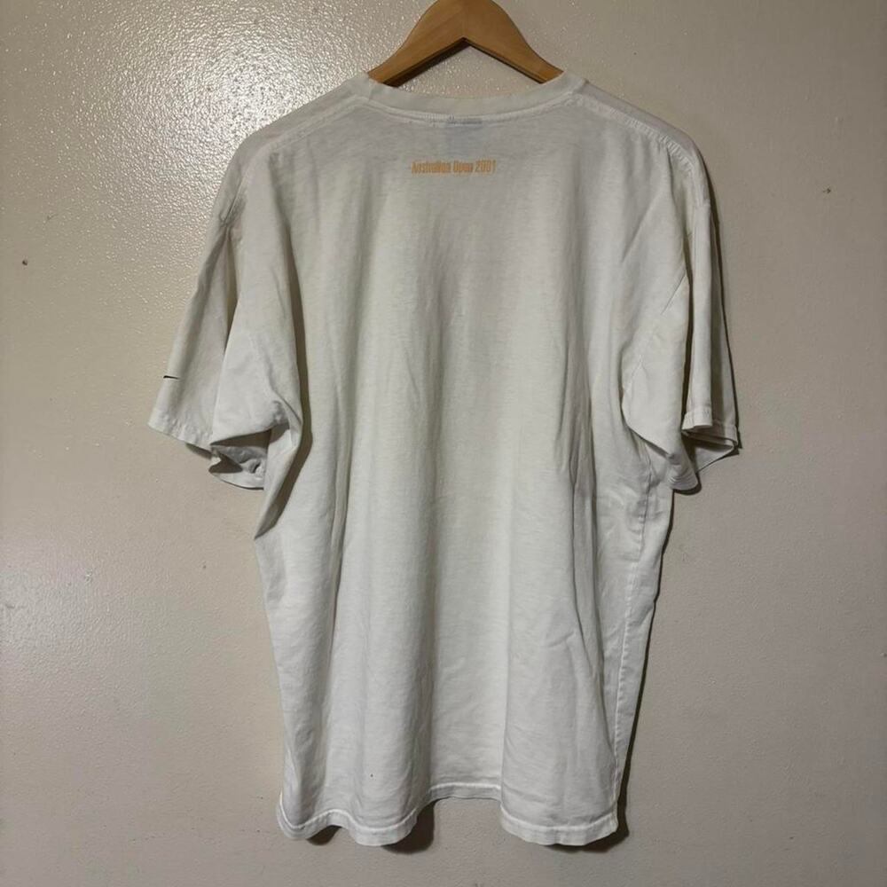 Vintage Nike 2001 Australian Open White Graphic Tennis T-Shirt Size Men’s L - Picture 3 of 5
